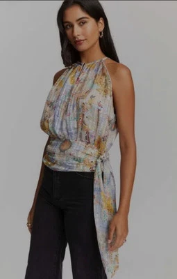 Robert Graham Ava Silk-Blend Animal Top Size XL - Image 1 of 4