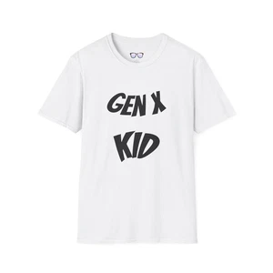 Gen X Kid Unisex T-Shirt, 80s Nostalgia Tee, Vintage Style Shirt, Retro Graphic - Picture 1 of 21