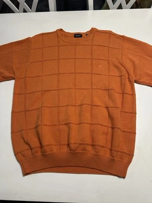 Suéter Izod para hombre: patrón de retazos naranja: talla grande Foto 1 de 4