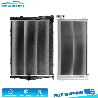 Aluminum Radiator And A/C Condenser For 2009-2011 BMW Z4 2011 2012-2013 BMW 128i - Image 1 of 4