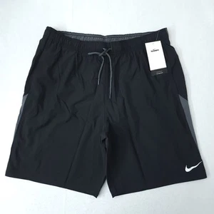 NIKE Swim Herren Badehose Shorts schwarz NESSA482 Mesh Slip gefüttert Gr. XL Neu mit Etikett - Bild 1 von 9