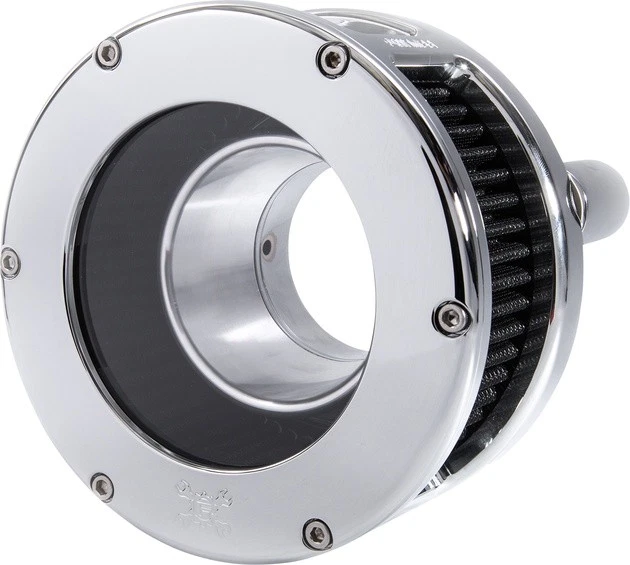 Feuling BA Series Air Cleaner Chrome With Clear Cover/Black Filter #5538 — 第 1/1 张图片