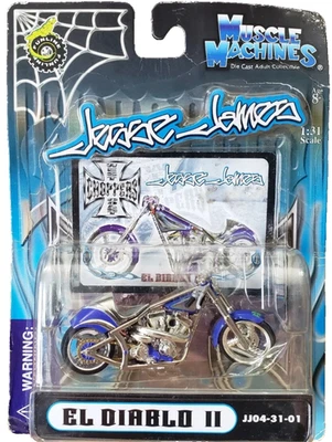 Muscle Machines West Coast Choppers Jesse James El Diablo II Motorcycle 1:31 - Image 1 of 4