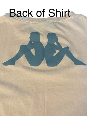 Camiseta Kappa Manga Corta Hombre XL Coral Melocotón Pareja Estampada En Espalda LEER Foto 1 de 4