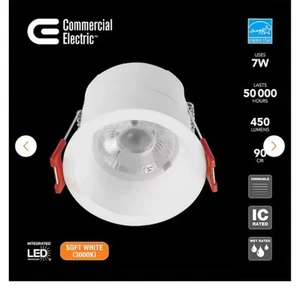 3 Zoll Weiße LED Einbauset integriert randlos. Gewerbe Elektro 6er Pack!! - Bild 1 von 4