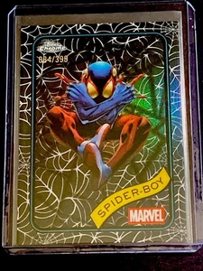 2025 Topps Chrome Marvel #57 SPIDER-BOY SPIDER WEB-REFRACTOR #d 084/399 - Bild 1 von 2