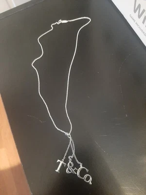 ¡Nuevo collar de plata Tiffany & Co .925 auténtico de 16" con caja! ¡Iniciales T & CO! Foto 1 de 4