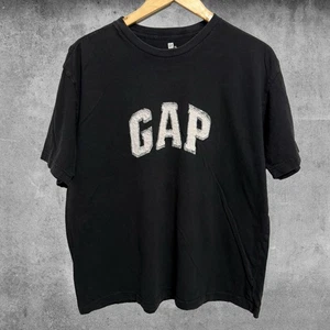 GAP T-Shirt Herren Gr. XL Schwarz Kurzarm Logo Rundhals Baumwolle Y2K - Bild 1 von 3