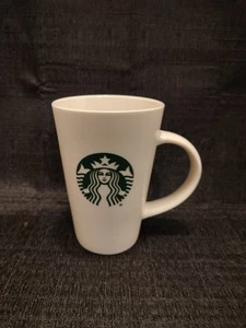 Taza alta Starbucks 2015 logotipo de sirena verde café té blanco - Imagen 1 de 9