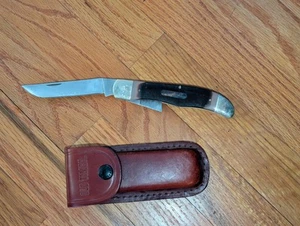 Vintage Schrade Old Timer 250T Pocket Knife with Leather Sheath 5 1/4 READ - Picture 1 of 8