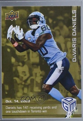 2023 Upper Deck All-Sports Game Dated Moments Gold DaVaris Daniels #55 - Image 1 of 2