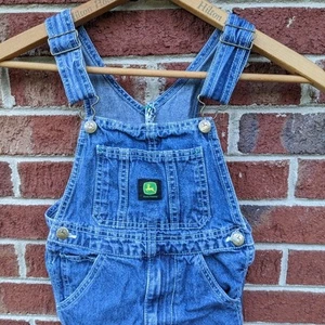 John Deere Bib Overalls Youth Size 5 Boy's Denim Jeans - Picture 1 of 9
