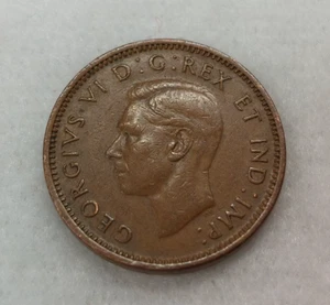 Kanada 1945 King George VI 1/One Cent schöne Details Vintage schneller Versand - Bild 1 von 3