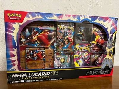 POKEMON TCG MEGA LUCARIO EX FIGURE COLLECTION - ENGLISCH - VERPACKUNG BESCHÄDIGT - Bild 1 von 4