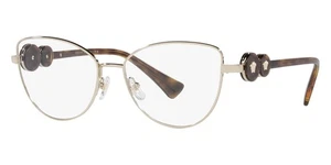 Authentic Versace Eyeglasses VE1284 1489 Light Gold Full Rim Glasses 55MM - Picture 1 of 3