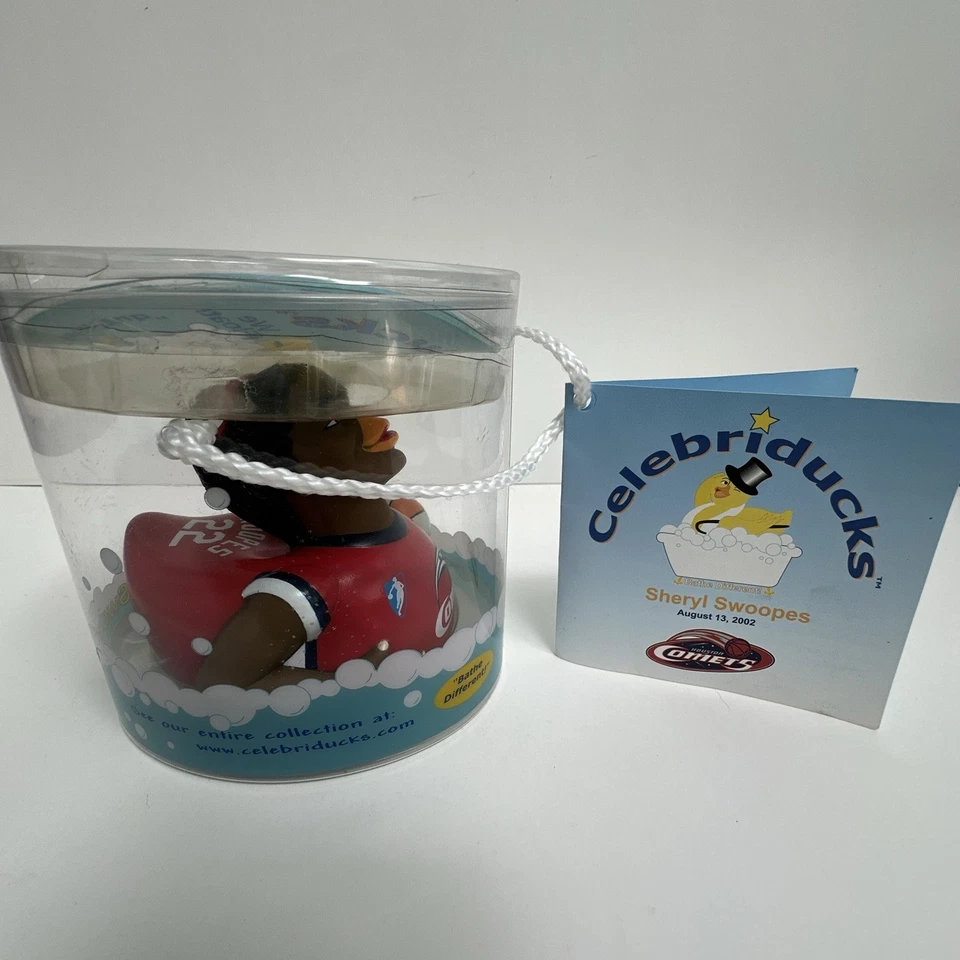 Houston Comets Rubber Ducky Doll WNBA Basketball Sheryl Swoopes Collectible 2002 - Image 1 of 4
