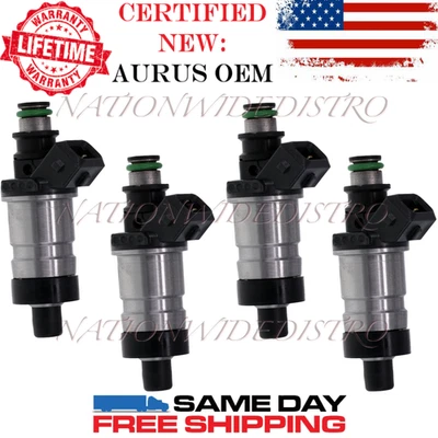 4x OEM NEW AURUS FUEL INJECTORS For 1993 1994 1995 Honda Civic del Sol 1.5L 1.6L - Image 1 of 4