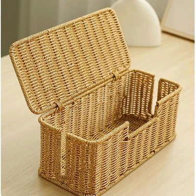 Cables Management Box Rectangle Desk Dustproof Organization Container Office - Image 1 of 4