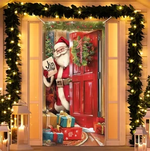 Christmas Door Decorations Christmas Door Cover Christmas Door Banner Christmas - Picture 1 of 12