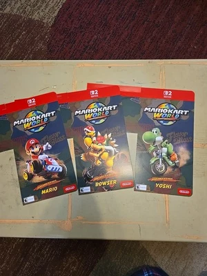 Mariokart World - Tarjetas de exhibición 14x14 - Juego de 3 Foto 1 de 4