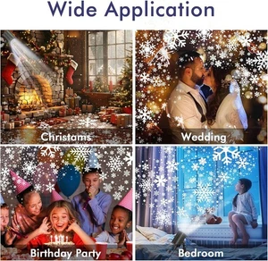 Christmas Projector Lights Outdoor Indoor Dynamic Snowflake Projector IP65 - Picture 1 of 9