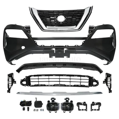 Front Bumper Complete Cover Grille Fog Light For 2021 2022 2023 Nissan Rogue Foto 1 de 4
