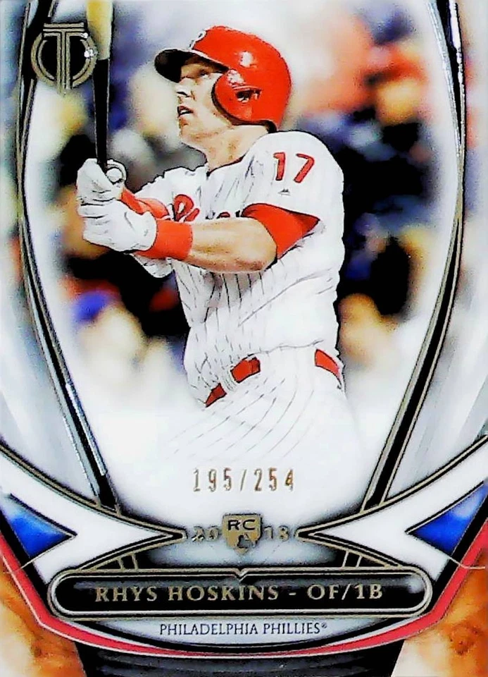 2018 TOPPS TRIBUTE #18R-5 RHYS HOSKINS ROOKIE RC #195/254 - Image 1 of 2