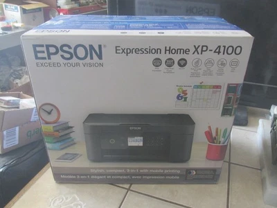 Epson Expression Home XP-4100 All-In-One Inkjet Ink Printer NEW in BOX SEALED - Image 1 of 4