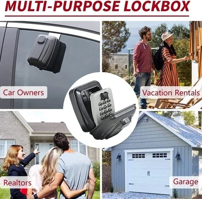 Lock Box 12 Punch Button Car Key Home Office Realtor Portable Waterproof New - Image 1 of 4
