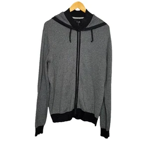 Cárdigan Robert Graham L Mezcla Cachemira Dante Cremallera Completa Sudadera con Capucha Suéter Gris - Imagen 1 de 6
