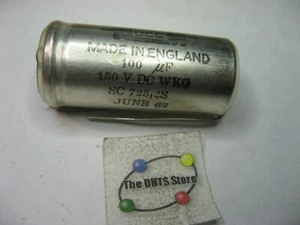 Condensador electrolítico UCC England 100uF 150VDC - Nuevo de Lote Antiguo Cantidad 1 - Imagen 1 de 3