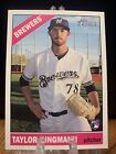 2015 Topps Heritage Milwaukee Brewers Baseball Card #590 Taylor Jungmann Rookie. rookie card picture