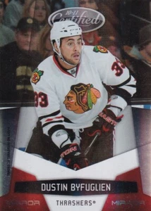 🏒 10-11 CERTIFIED MIRROR RED - DUSTIN BYFUGLIEN /250 #8 ATLANTA THRASHERS - Picture 1 of 1