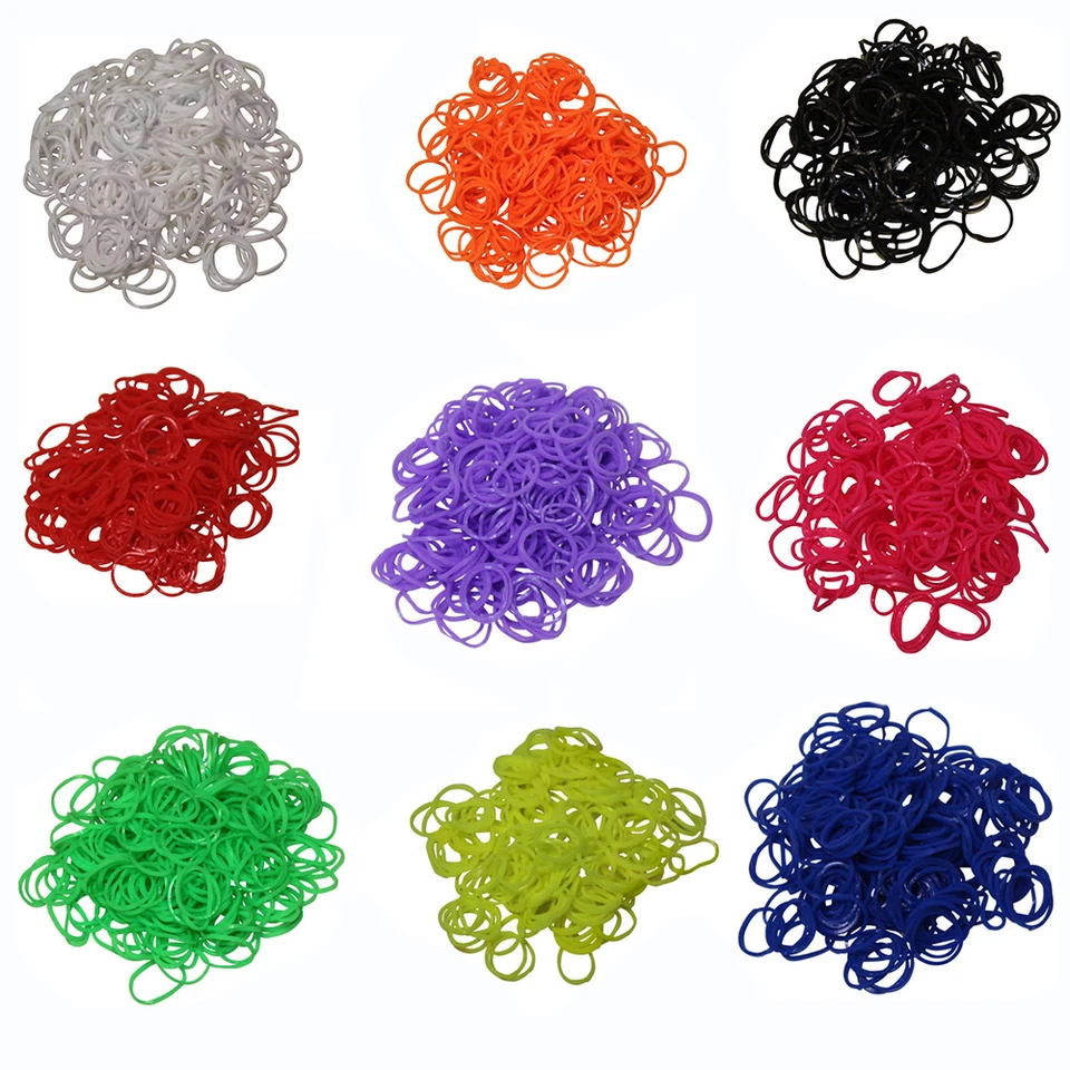 Loom Bands Bandz Set Loombands Diy Armband Gummibänder Rainbow Farben Haken