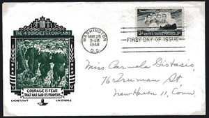 #956 3c Four Chaplins FDC Cachetcraft/Staehle cachet May 28, 1948 - Picture 1 of 1
