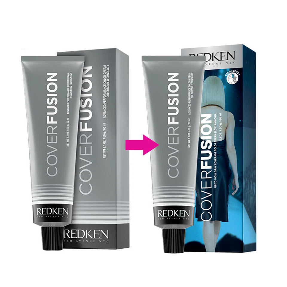Redken Cover Fusion 100% Cobertura Color Permanente o Desarrollador (Elige el tuyo) Foto 1 de 1