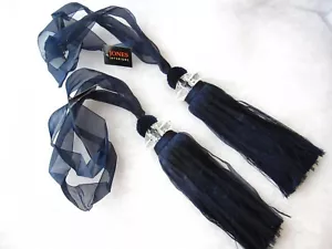 2 x Solitaire Midnight BlueTassel rope curtain tieback embrace holdback - Picture 1 of 1