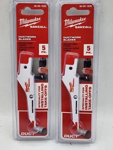 Milwaukee Sawzall TPI Ductwork Blades 48-00-1630 -5 pk - Picture 1 of 2