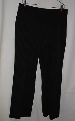 Женские эластичные черные сковородки в тонкую полоску GEORGE размер 12 - Изображение 1 из 4