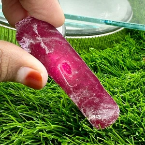 LAB CREATED 34.68 CT EXCELLENT RUBY CHATHUM #5 ROUGH CORUNDUM (Half Boule) GEMS - Picture 1 of 3