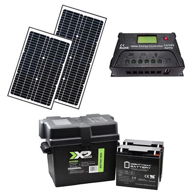 ALEKO Solar Kit for Gate Opener -24V Solar Panels,Batteries,Charge Controller - Image 1 of 4