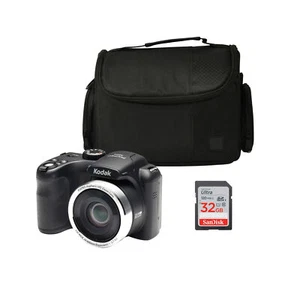 Kodak PIXPRO AZ252 16MP Digital Camera Black with 32GB SD Card and Case - Picture 1 of 12