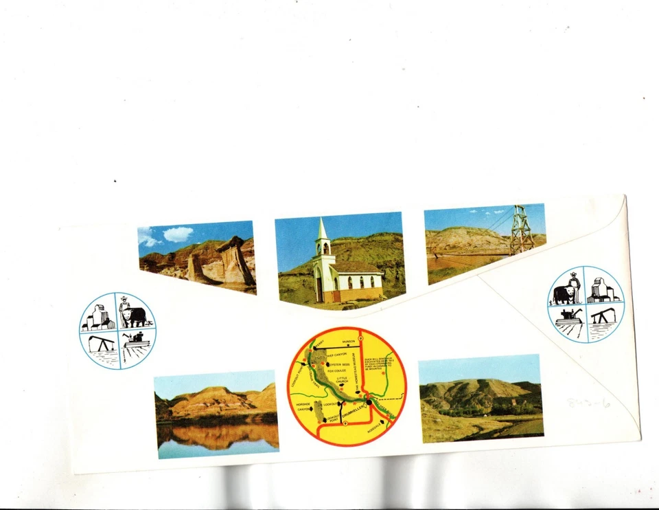 Sc#612 to 614 RCMP FDC DRUMHELLER,AB -Dinosaurs  Cachet - Image 1 of 1
