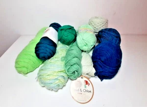 Lot of Yarn ~ Teal Blue/Green Turquoise ~ Mixed Brands, Weight, Fiber ~ 2 lbs+/- - Picture 1 of 16