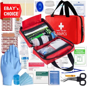 First Aid Kit 556PCS Emergency Survival Hiking Kit Waterproof Medical Pouch - Picture 1 of 12