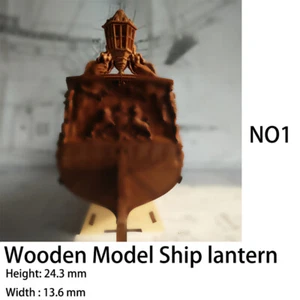 Wooden Ancient Sailing Ship Lantern Wood Model Ship Fittings 1 Pcs - Picture 1 of 12