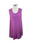 FLAX Engelhart Purple Sleeveless Linen Shift Dress Size Small