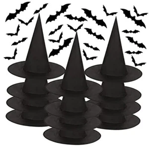 CCINEE 12 Pcs Halloween Decoration Witch Hats, Bulk Hanging Witch Costume Caps - Picture 1 of 7