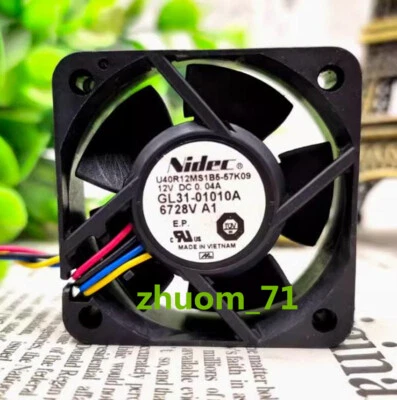 1PC Nidec U40R12MS1B5-57K09 4013 12V 0.04A 4CM 4-Pin silent cooling fan - Image 1 of 4