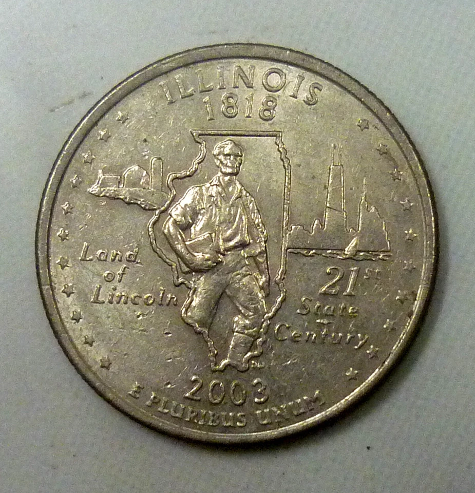 2003 D ILLINOIS U.S. State Quarter 'Nice & Sharp Details'. - Image 1 of 2